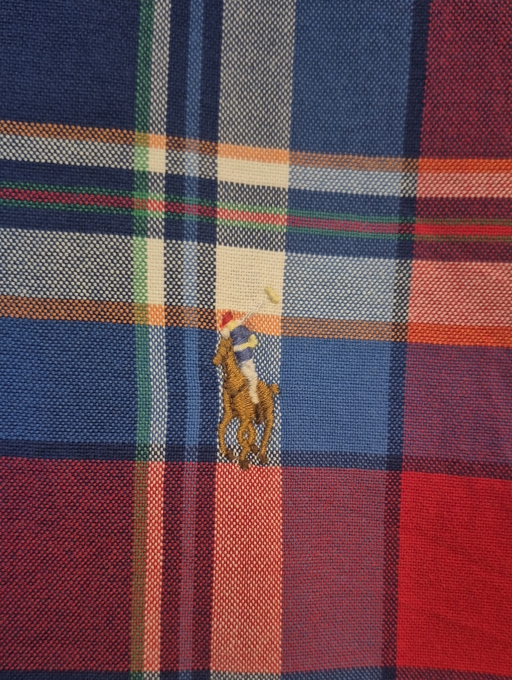 Ralph Lauren Plaid Button-Down Shirt Multi-Color Pony 100% Cotton Big & Tall 2XL - Picture 5 of 8